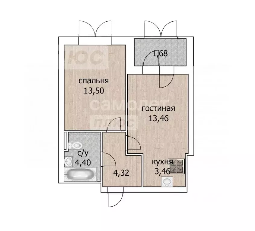 1-к кв. Башкортостан, Уфа ул. Гоголя, 29 (42.5 м) - Фото 1