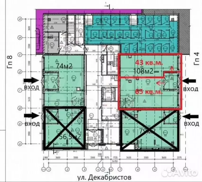 ЖК на Никитина, 1 этаж, 65 м - Фото 0