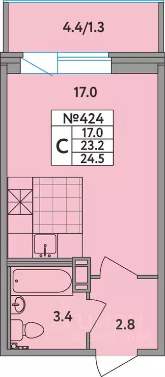Студия Ленинградская область, Всеволожский район, д. Новое Девяткино ... - Фото 1