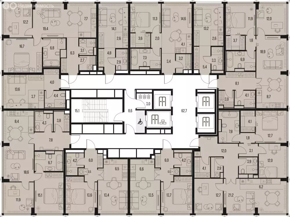 3-комнатная квартира: Москва, Летниковская улица, 11к1 (74.9 м) - Фото 1
