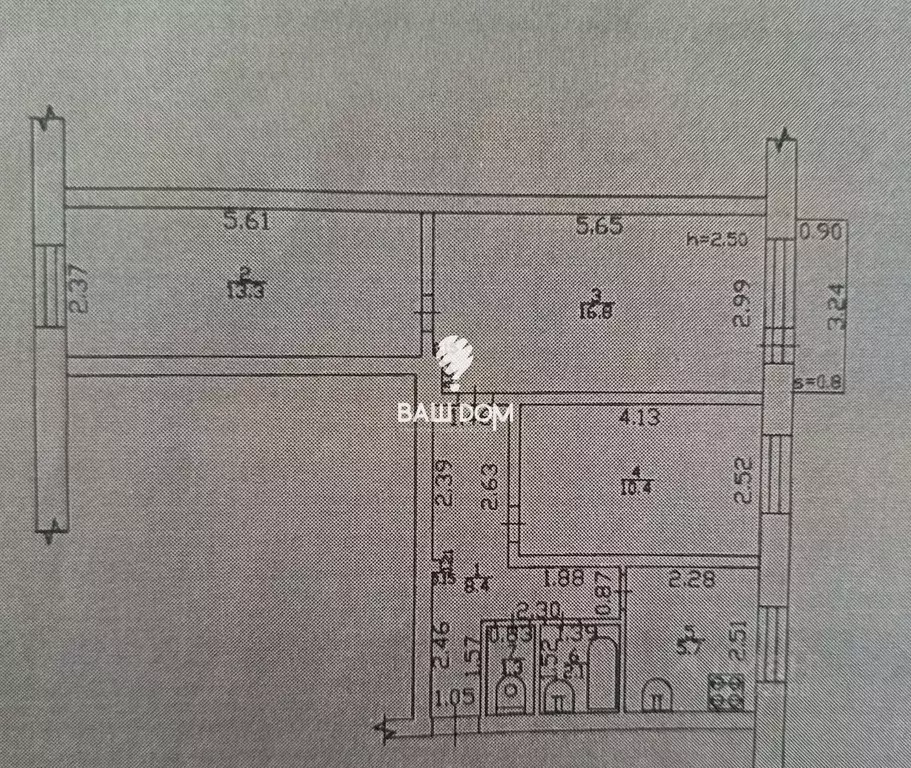 3-к кв. Брянская область, Фокино ул. Карла Маркса, 3Б (57.0 м) - Фото 1