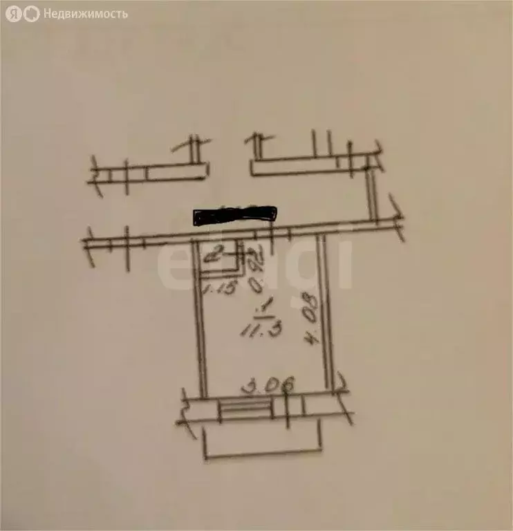 1к в -комнатной квартире (12 м) - Фото 1