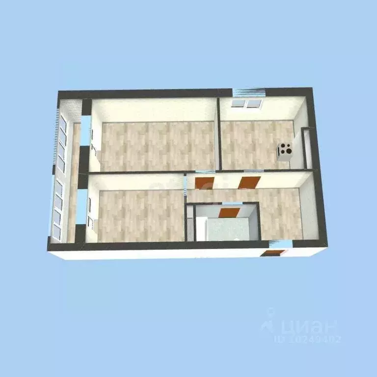 2-к кв. Башкортостан, Уфа ул. Гоголя, 29 (59.9 м) - Фото 2