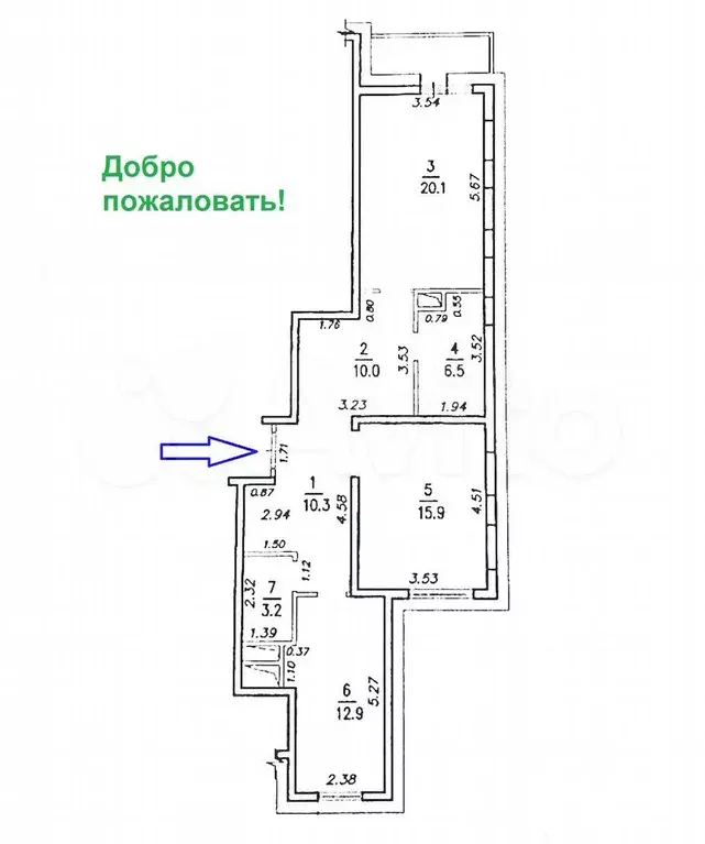 2-к. квартира, 78,9 м, 10/22 эт. - Фото 0