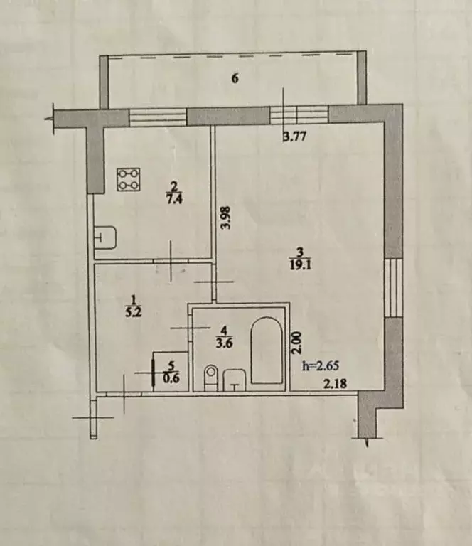 1-к кв. Волгоградская область, Волгоград Удмуртская ул., 38 (35.9 м) - Фото 2