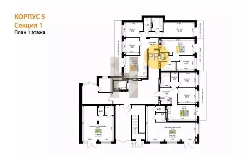 2-к кв. Калининградская область, Гурьевск Включи жилой комплекс (64.97 ... - Фото 2