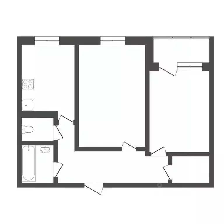 2-к кв. Тюменская область, Тюмень Олимпийская ул., 45 (53.0 м) - Фото 1