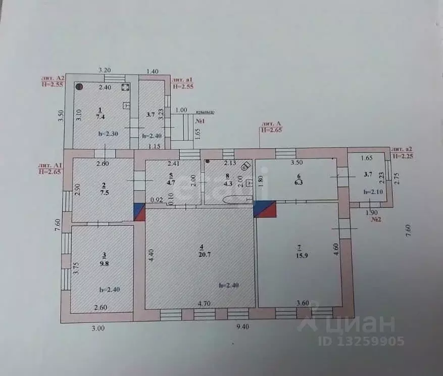 Дом в Липецкая область, Елец ул. Пугачева, 17 (52 м) - Фото 2