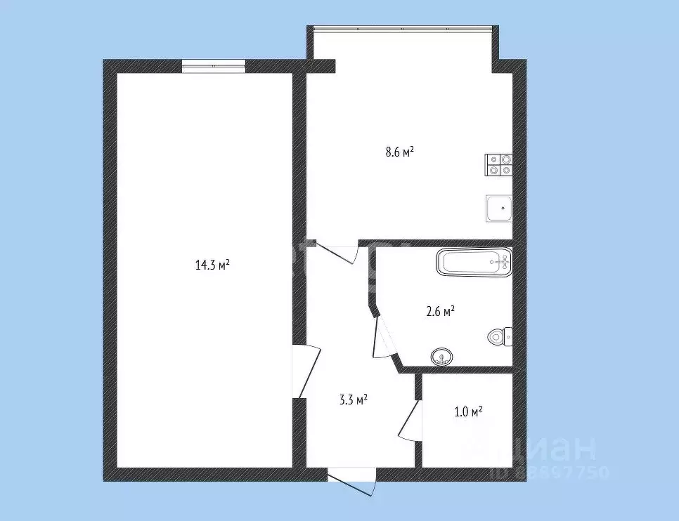1-к кв. Карачаево-Черкесия, Черкесск Фабричная ул., 6 (26.8 м) - Фото 1