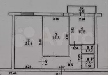 2-к. квартира, 59,5 м, 8/10 эт. - Фото 0