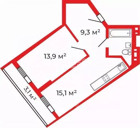 1-к кв. Челябинская область, Челябинск ул. Курчатова, 11 (42.2 м) - Фото 1