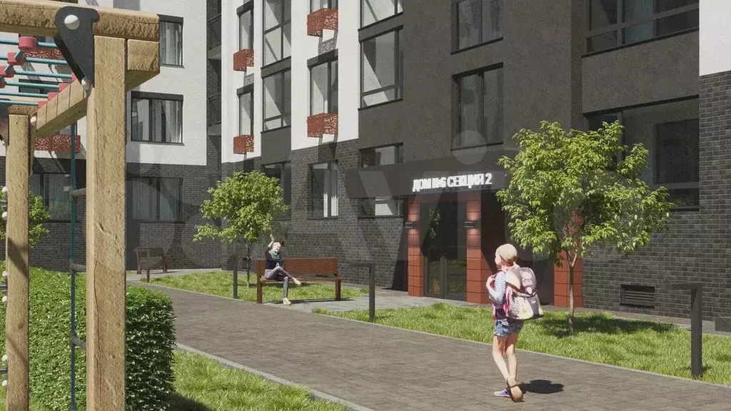 2-к. квартира, 55,1 м, 4/9 эт. - Фото 0