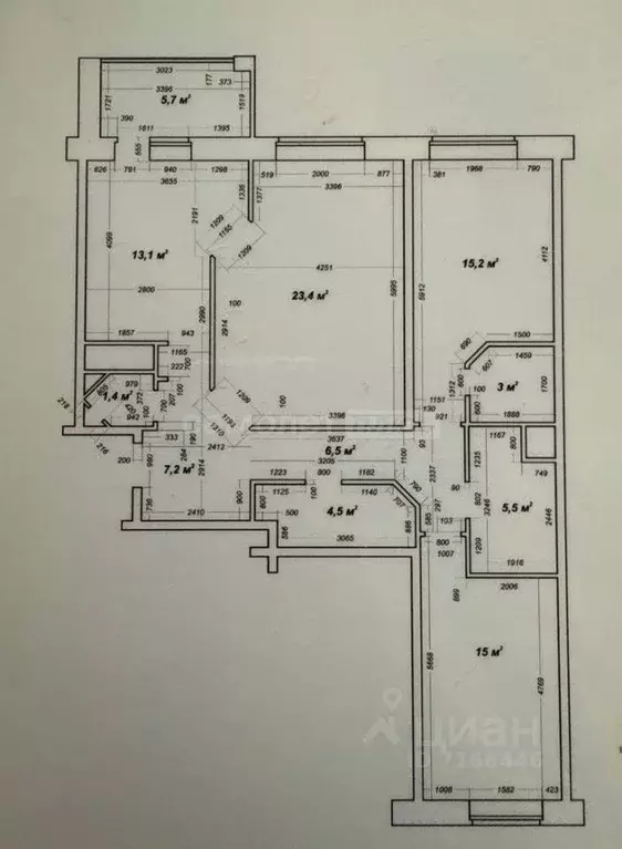 Квартира, 3 комнаты, 98.6 м - Фото 1