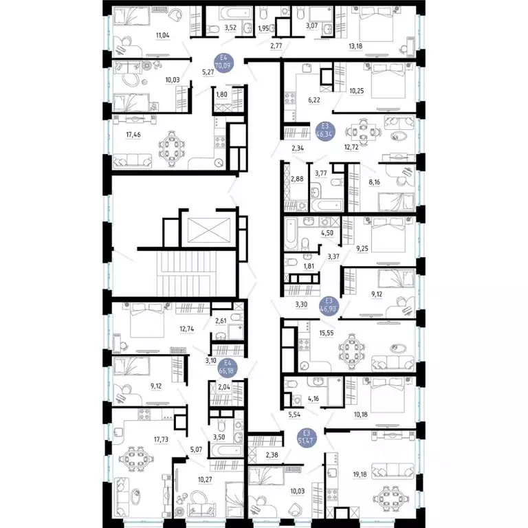 2-к кв. Рязанская область, Рязань 9-10-й кв-л,  (46.34 м) - Фото 2