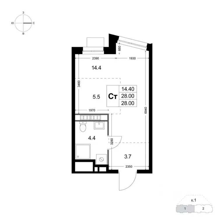 Студия Московская область, Люберцы городской округ, Красково пгт, пос. ... - Фото 1
