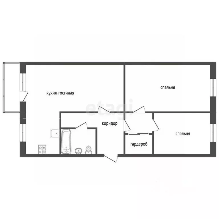 2-к кв. Тамбовская область, Мичуринск Красноармейская ул., 10 (61.0 м) - Фото 2
