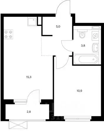1-к кв. Ярославская область, Ярославль ул. Лескова, 38 (37.6 м) - Фото 2