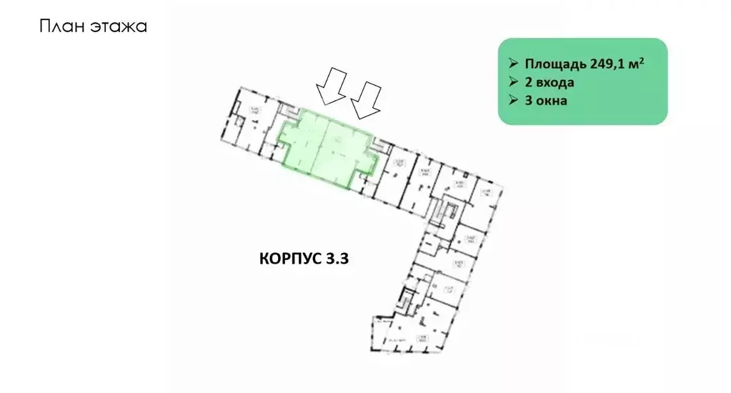 Торговая площадь в Москва Родные кварталы жилой комплекс, 1.2 (249 м) - Фото 2