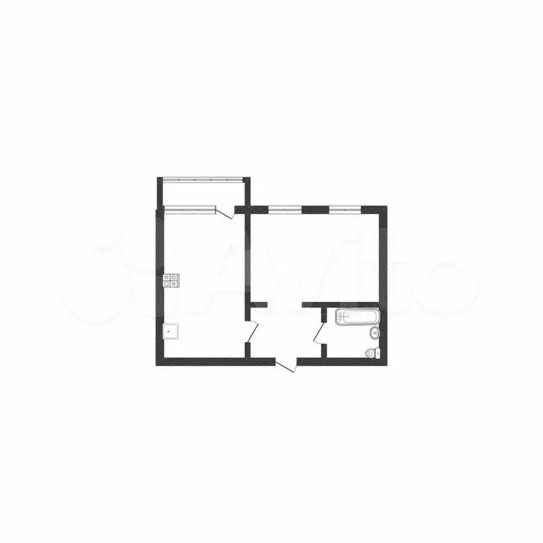 1-к. квартира, 42 м, 4/10 эт. - Фото 0