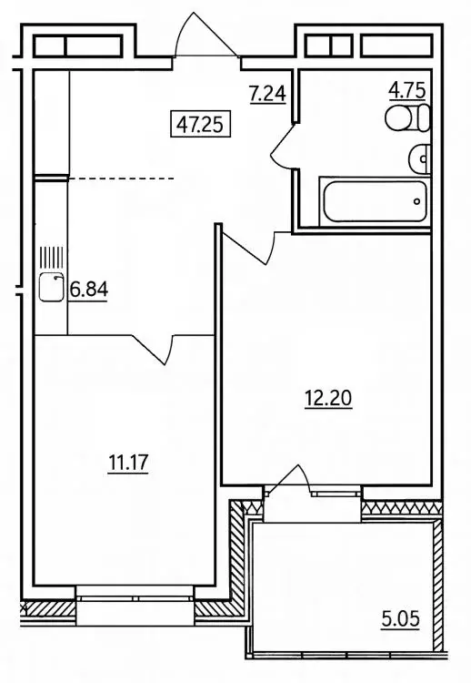 2-к кв. Иркутская область, Иркутск ул. Пискунова, 138/1 (47.25 м) - Фото 2