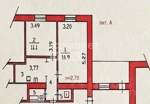 2-к кв. Пензенская область, Пенза ул. Антонова, 14 (44.1 м) - Фото 2