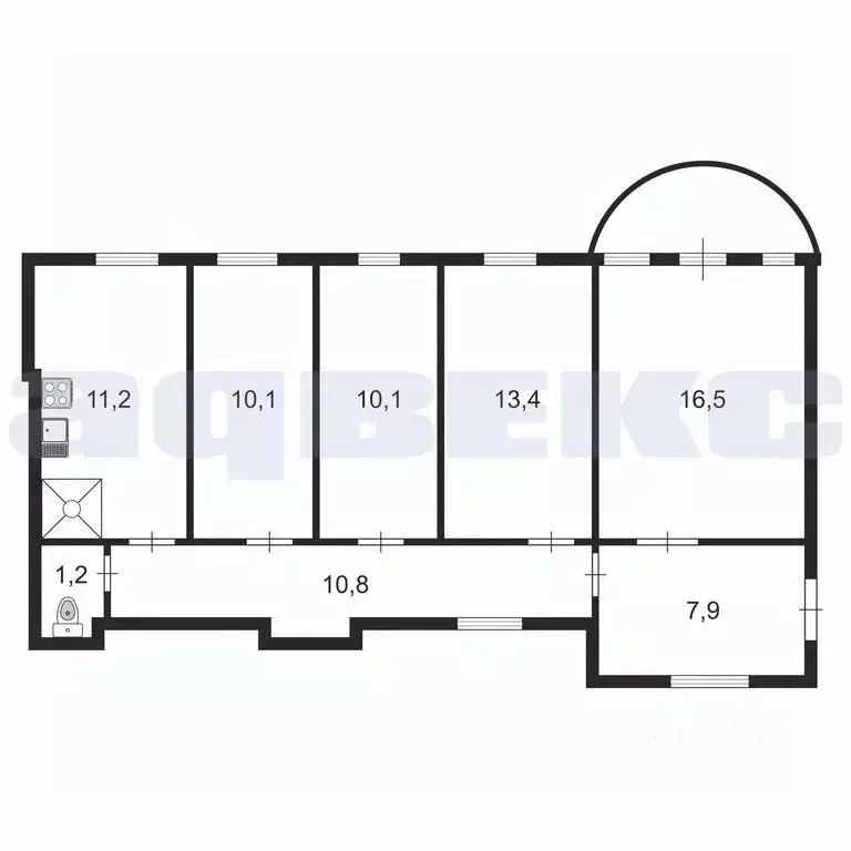4-к кв. Санкт-Петербург Мончегорская ул., 10 (81.2 м) - Фото 2