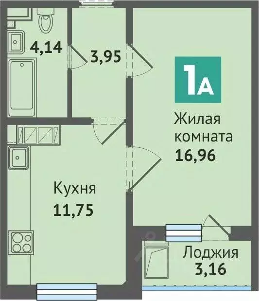 1-к кв. Марий Эл, Медведево городское поселение, Медведево пгт, Ясная ... - Фото 0