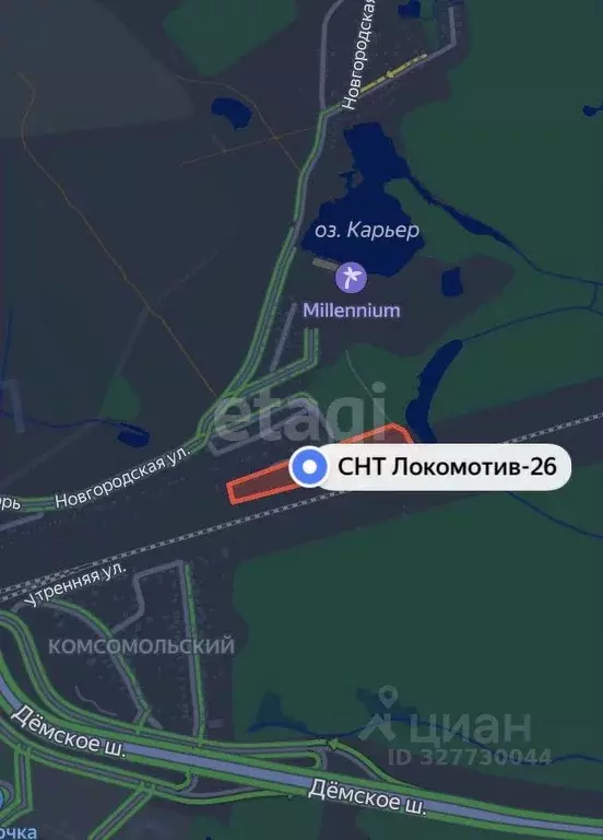 Участок в Башкортостан, Уфа Локомотив-26 СНТ,  (4.0 сот.) - Фото 1