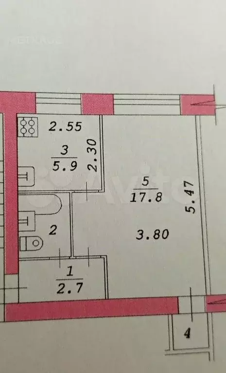 1-к. квартира, 30 м, 2/5 эт. - Фото 0