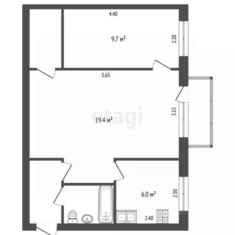 2-к кв. Камчатский край, Петропавловск-Камчатский ул. Труда, 27 (43.6 ... - Фото 1