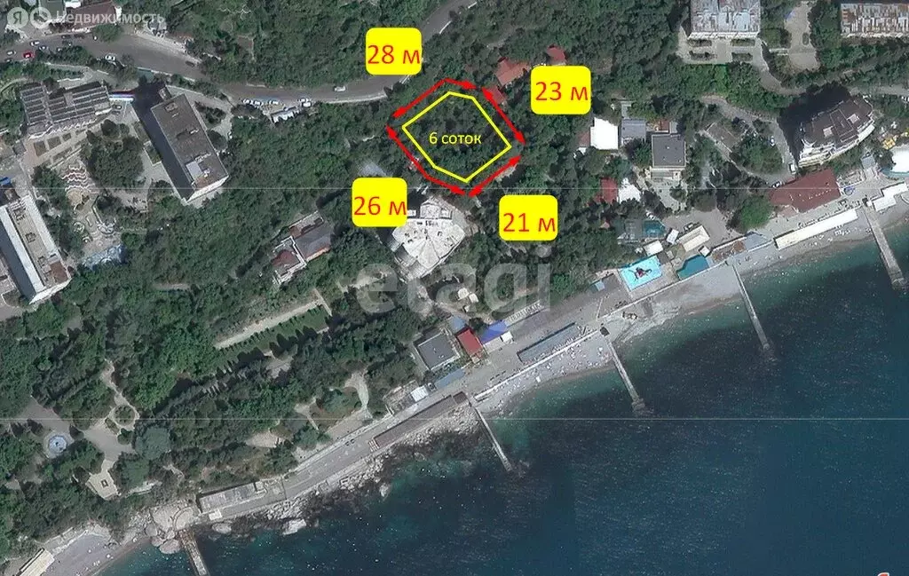 Участок в Кореиз, посёлок Мисхор (6 м) - Фото 2