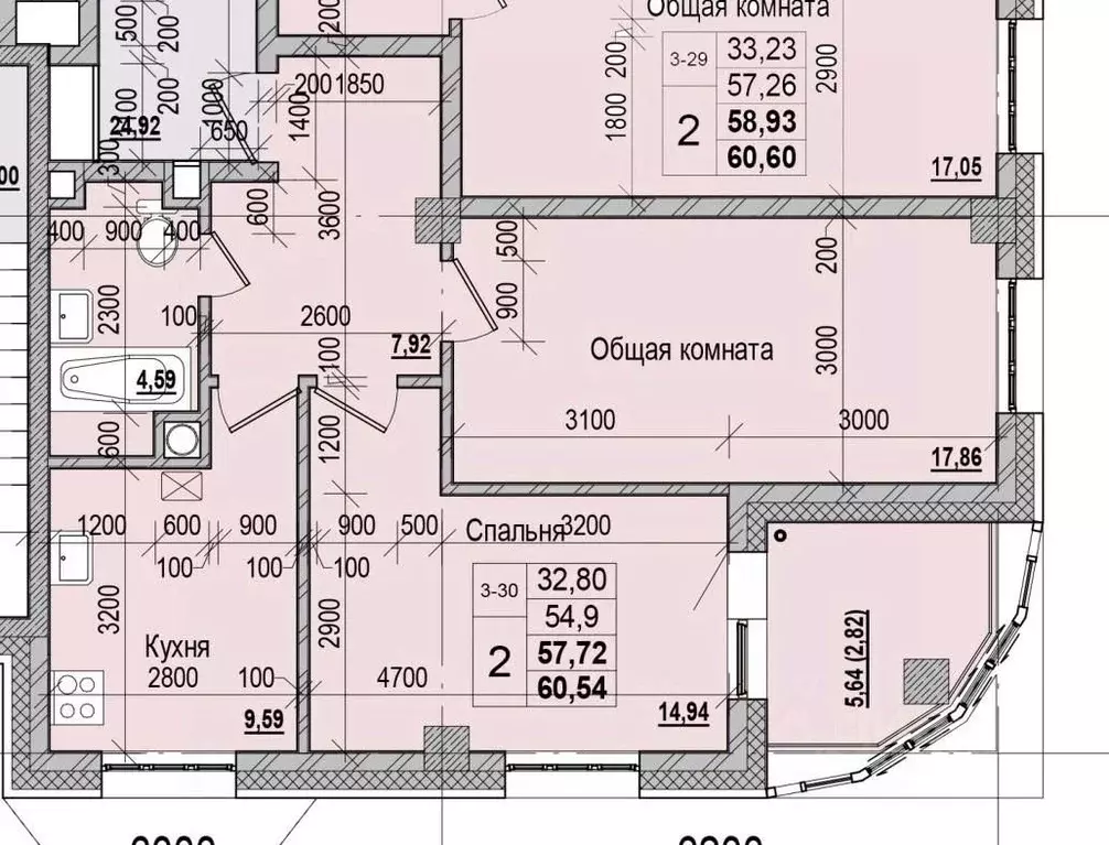 2-к кв. Саха (Якутия), Якутск ул. Чкалова, 47 (57.72 м) - Фото 1