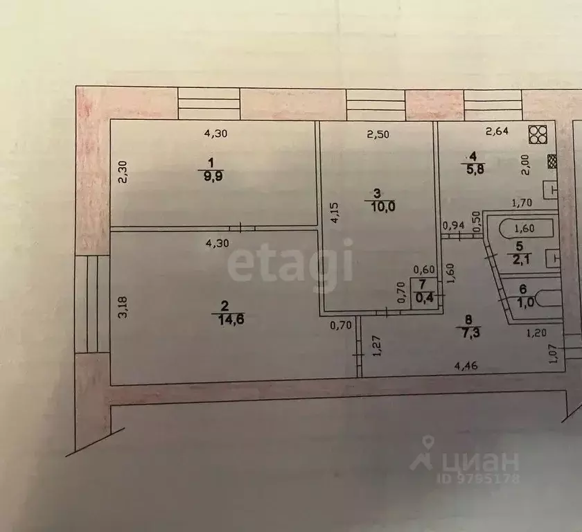3-к кв. Татарстан, Казань ул. Братьев Касимовых, 18 (60.0 м) - Фото 0