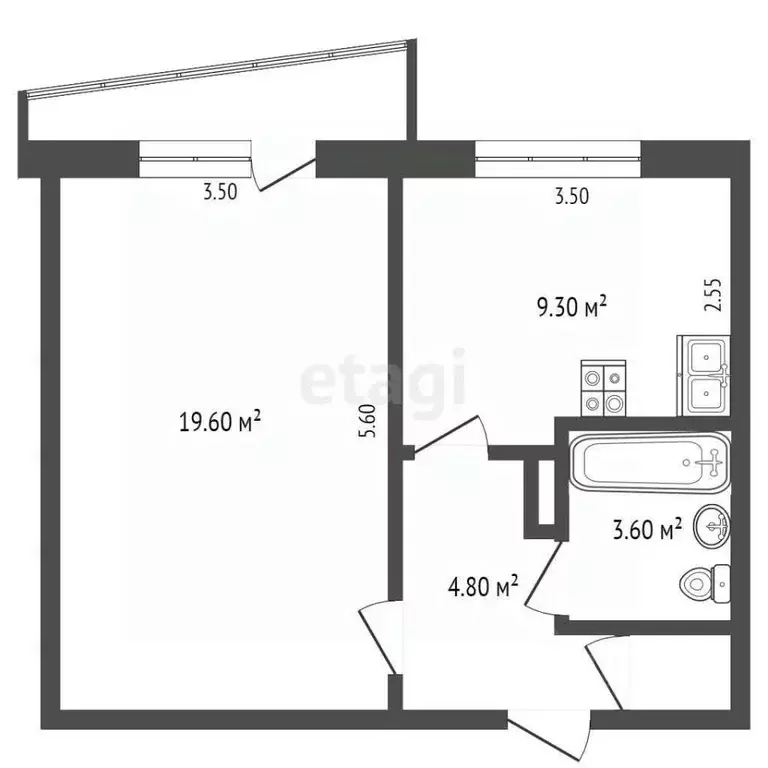 1-к кв. Владимирская область, Ковров ул. Димитрова, 2 (29.4 м) - Фото 2