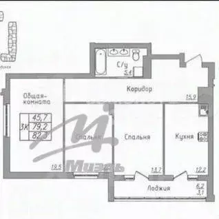 3-к кв. Алтайский край, Барнаул Комсомольский просп., 122Вк4 (80.0 м) - Фото 1
