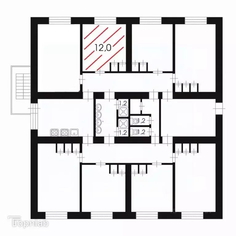 Комната Санкт-Петербург ул. Пионерстроя, 29 (12.3 м) - Фото 2