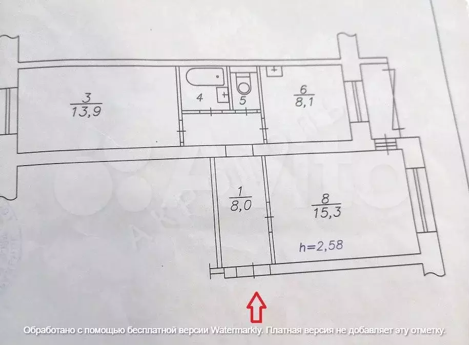 2-к. квартира, 49 м, 2/5 эт. - Фото 0