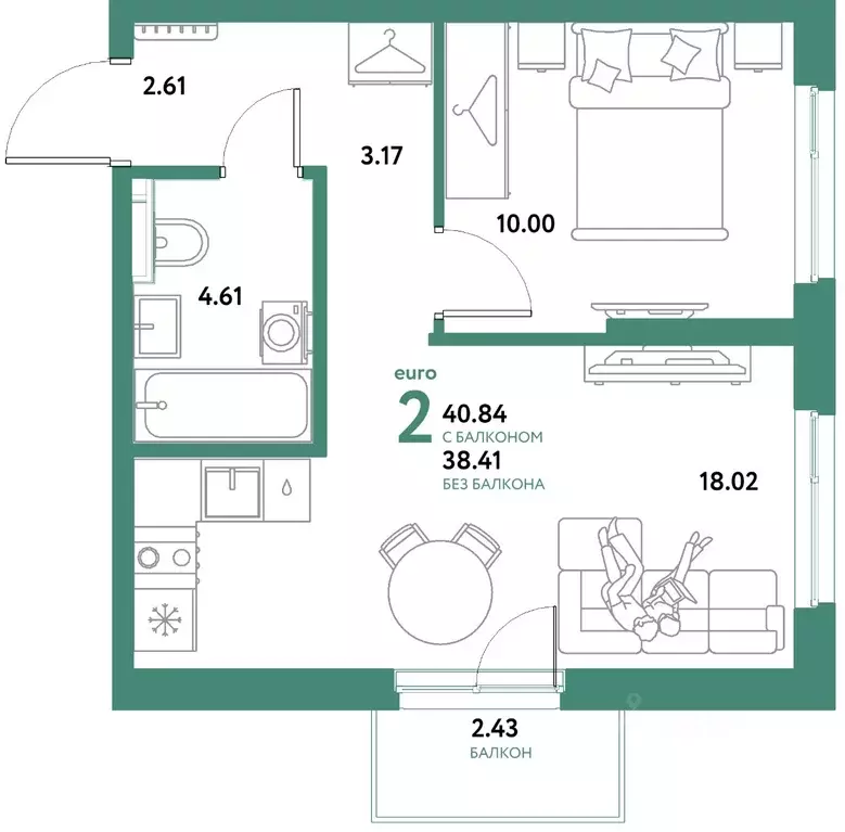 2-к кв. Свердловская область, Екатеринбург муниципальное образование, ... - Фото 1