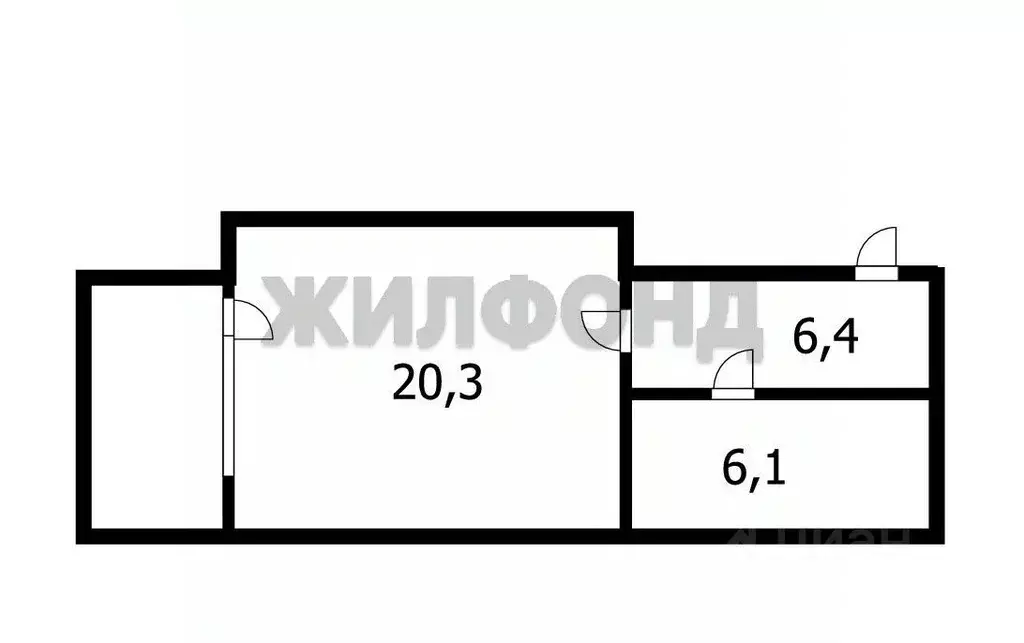 1-к кв. Новосибирская область, Новосибирск Волховская ул., 39 (32.8 м) - Фото 0