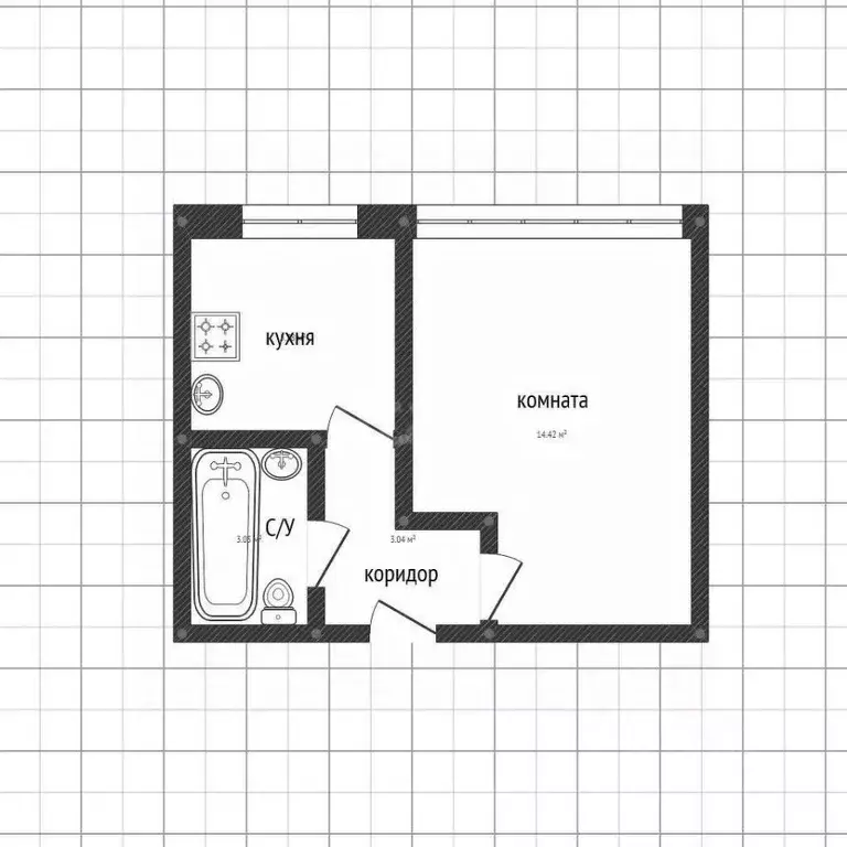 1-к кв. Смоленская область, Смоленск ул. Маршала Еременко, 70 (20.9 м) - Фото 2