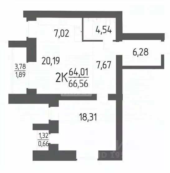 2-к кв. Томская область, Томский район, д. Кисловка, Левобережный мкр ... - Фото 1