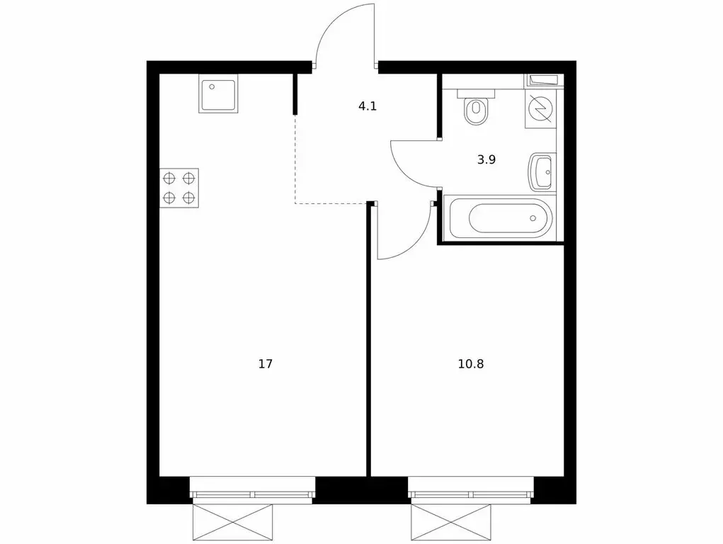 1-комнатная квартира: посёлок городского типа Боброво, ЖК Восточное ... - Фото 1