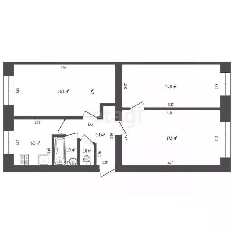 3-к кв. Башкортостан, Стерлитамак Михайловский мкр, ул. Шафиева, 11 ... - Фото 2