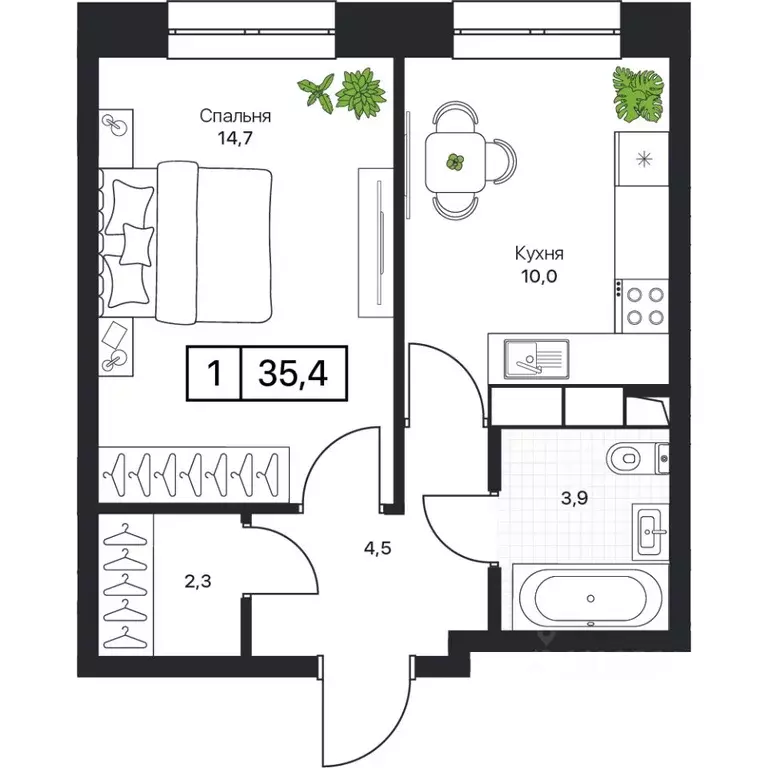 1-к кв. Московская область, Пушкино Пушкино Град жилой комплекс, к2 ... - Фото 1