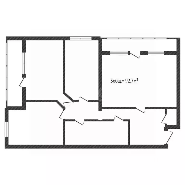 3-к кв. Брянская область, Брянск Бежицкая ул., 1/1 (92.7 м) - Фото 1