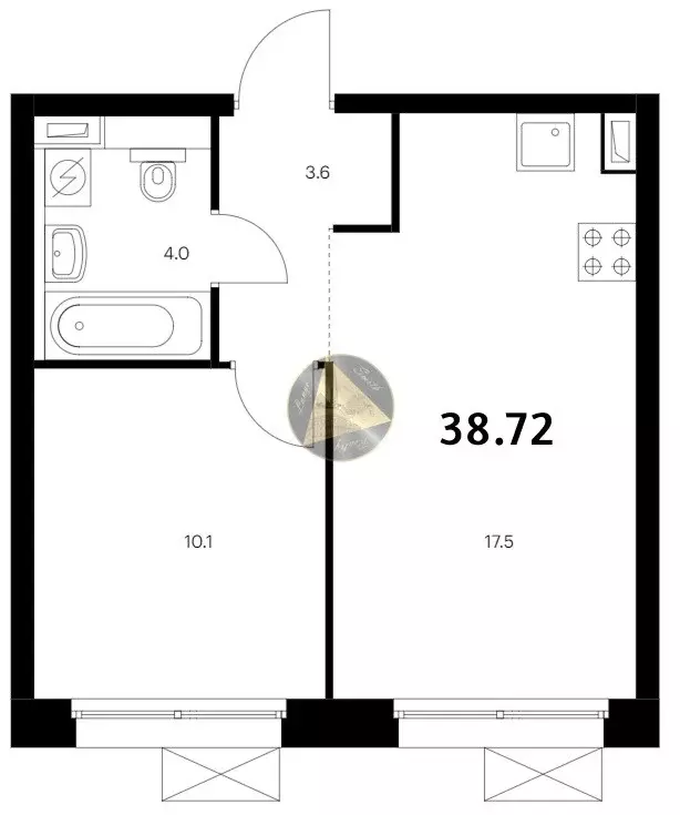 Продаётся 1-к квартира, 38.7 м - Фото 1