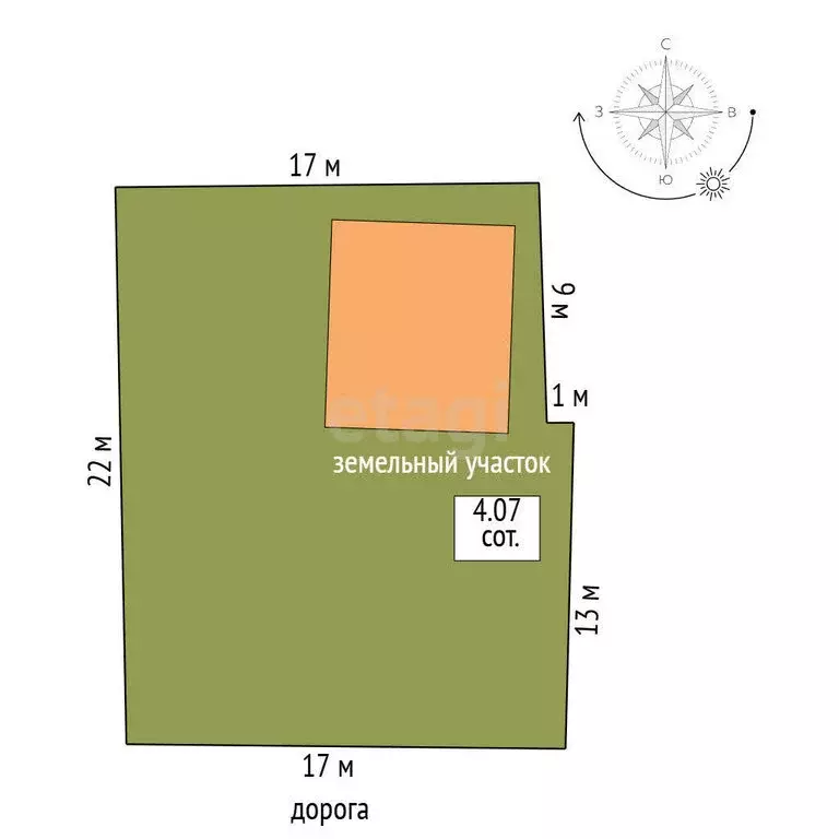 Участок в Симферополь, 24-я улица Коллективных Садов (3.95 м) - Фото 1