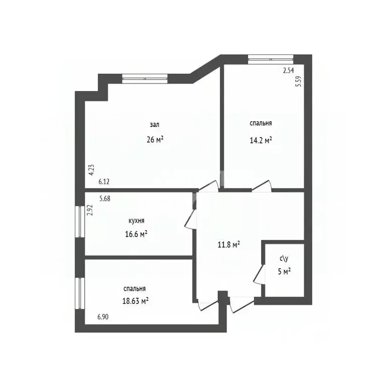 3-к кв. Дагестан, Дербент просп. Агасиева, 18Ж (93.0 м) - Фото 2