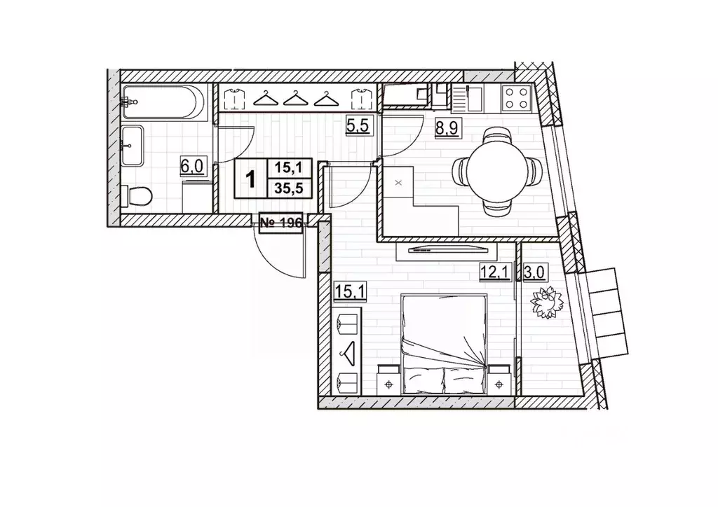 1-к кв. Нижегородская область, Нижний Новгород ул. Ванеева (35.5 м) - Фото 0
