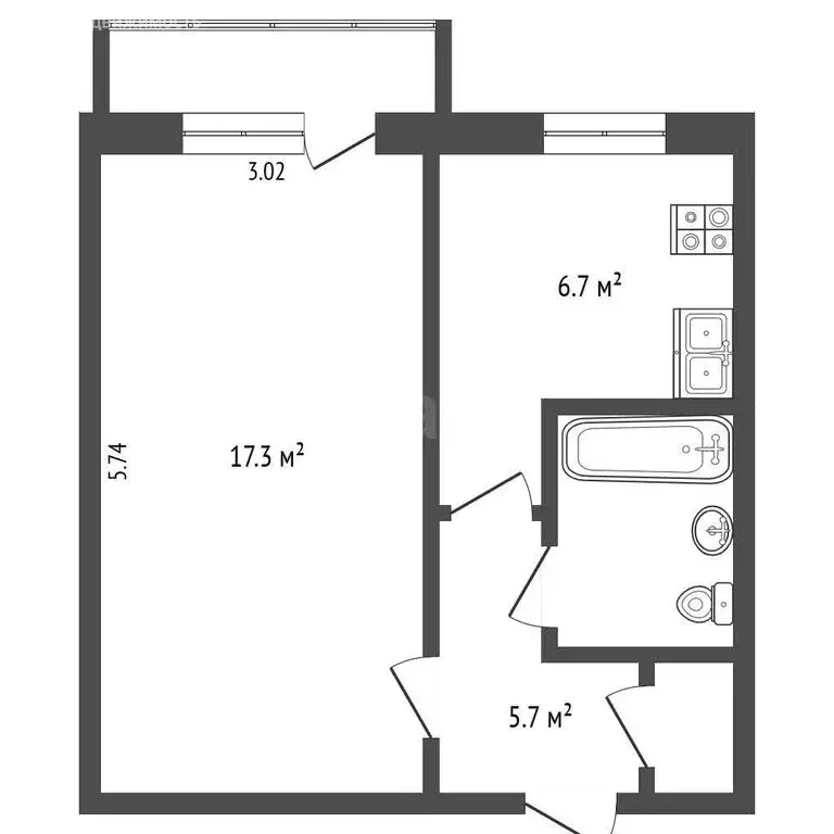 1-комнатная квартира: Сокол, Советская улица, 46 (29.9 м) - Фото 1
